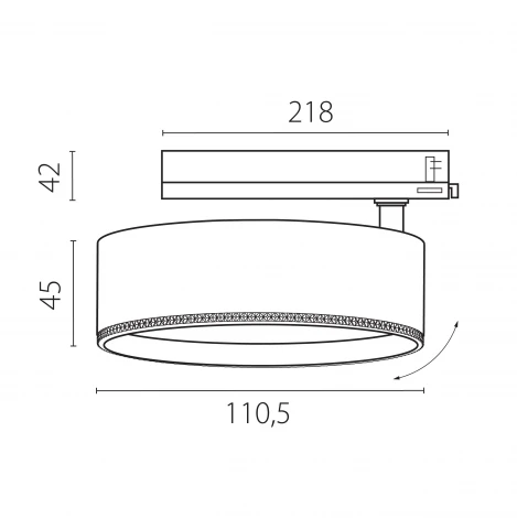 Трековый светильник трехфазный светодиодный LED 30W 220V с управлением TRIAC Lightstar Alta Pro A5636TRIAC
