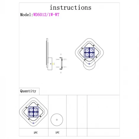 Бра Wedo Light Elki WD5012/1W-WT