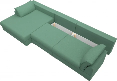 Диван угловой Пекин Long угол левый Лига Диванов (Рогожка) арт.123509L