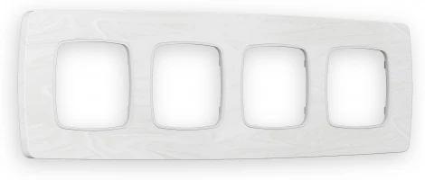 Рамка Ambrella Volt OMEGA Opera (Белый мрамор) 4-ая OF940104