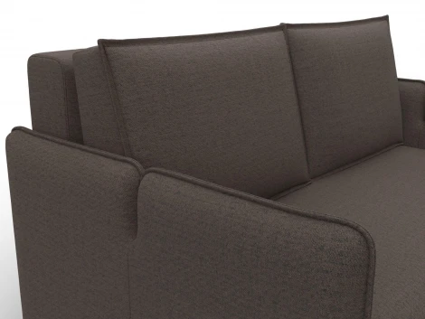 Диван прямой Лига-117 (ЛДСП,Брус,Фанера,Рогожка/Коричневый) Лига Диванов 137005