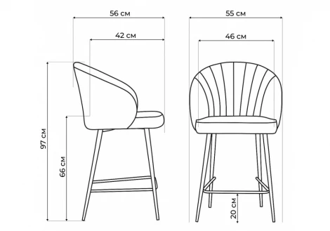 Барный стул Woodville Бэнбу marseille 13 / черный