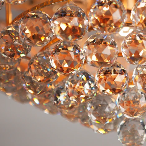 Потолочная люстра Eurosvet 3296 3296/16 золото / прозрачный хрусталь Strotskis