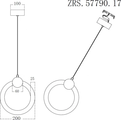 Подвесной светильник Zortes Auralia ZRS.57790.17 (LED, 220V, на проводе, кольцо)