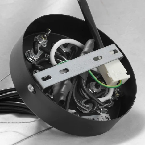 Подвесная большая люстра Lussole Loft Seneca LSP-8177 (220V, на тросе, шарики, круглые, IP21)