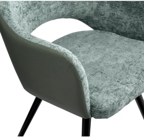 Стул Bradex Home Bruno зеленый шенилл с экокожей с поворотным механизмом (RF 0674)