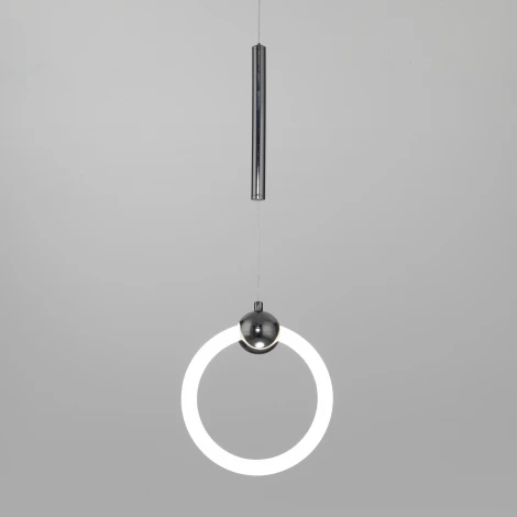 Подвесной светильник Eurosvet Rim 90165/1 черный жемчуг (LED, 220V, на проводе, кольцо)