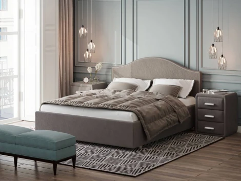 PROxSON Кровать Classic (Ткань: Велюр Monopoly Капучино (297)) 90x200