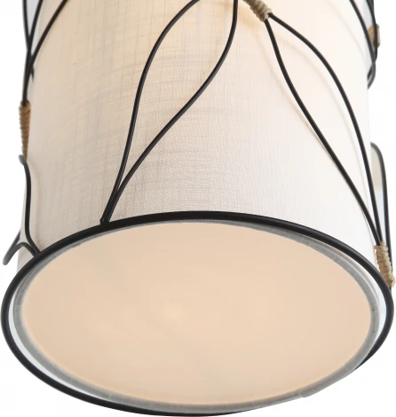 Подвесной светильник ST Luce Root SL6228.403.01 Черный/Бежевый E27 1*60W (220V, на проводе, круглые)