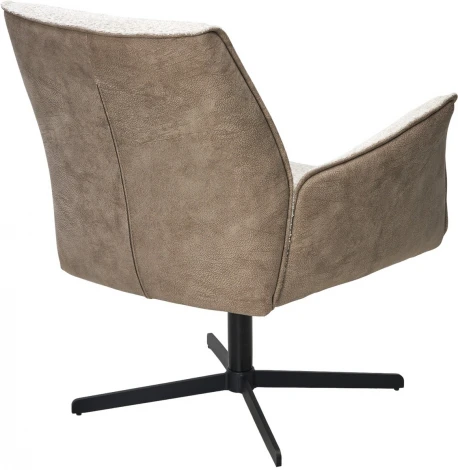 Кресло BELFAST 360 град. XD841-02 Бежевый, букле/ GINO-101 Бежевый, ткань/ Черный, ®DISAUR