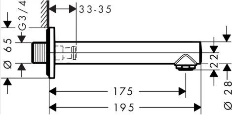 Излив Hansgrohe Talis S 72410000 для ванны