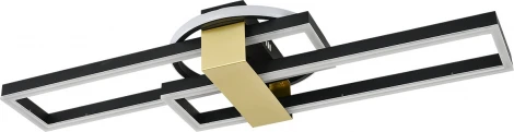 Потолочная люстра светодиодная Escada Antlia 10278/3LED 120Вт ИК-пульт, металл/акрил, черный/золото (регулировка яркости, 220V)