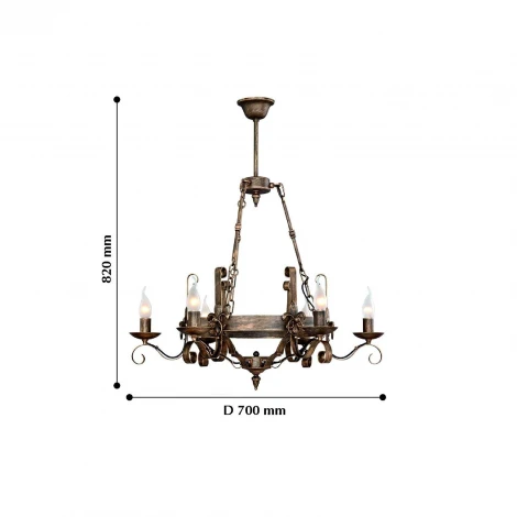 Подвесная люстра F-Promo Boulogne 2159-6P (220V, подсвечник, свеча)