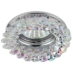 Встраиваемый точечный светильник Эра DK16 CH/PR (220V, круглые)