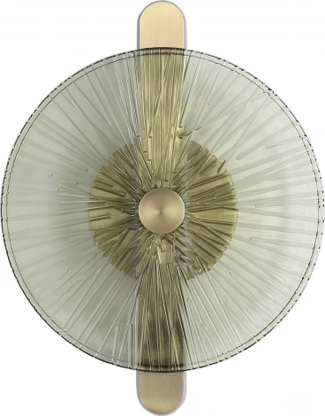 Настенный светильник ST Luce Wasi SL6141.321.01 бронза/зелёный LED 1*11W 4000K (220V, круглые)