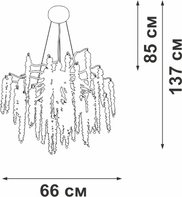 Подвесная люстра Vitaluce V2855-9/7S (220V, на тросе)