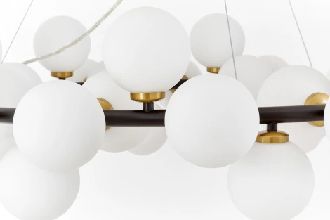 Подвесной светильник Lumina Deco Marsiada LDP 6033-40 BK+MD (220V, на тросе, шарики, молекулы)