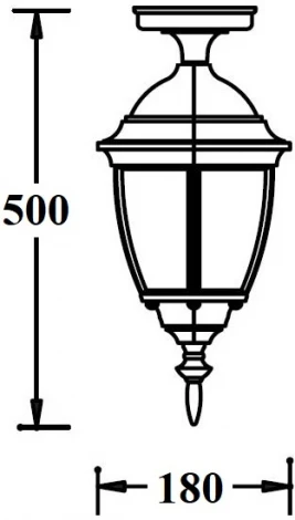Потолочный светильник уличный Oasis Light ARSENAL S 91205SA Bl (220V, фонарь, IP44)
