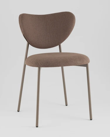 Стул Rina велюр коричневый каркас бежево-серый Stool Group УТ000042359