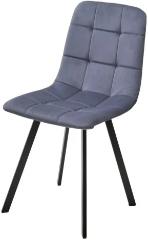 Стул M-City РИЧИ, цвет H-14 Серый, велюр / черный каркас