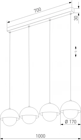Подвесной светильник TK Lighting Bono 10213 (220V, на проводе, шарики)