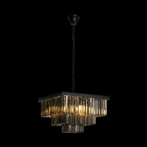 Подвесная люстра каскадная Loft IT Prism 10018/500S (220V, хрусталь, на цепи)