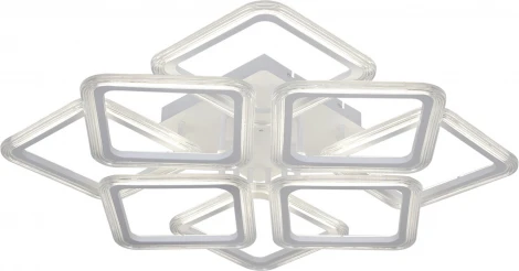 Потолочная люстра светодиодная на штанге с пультом Reluce 09826-3.3-4+4B WH (ночной режим, 220V)