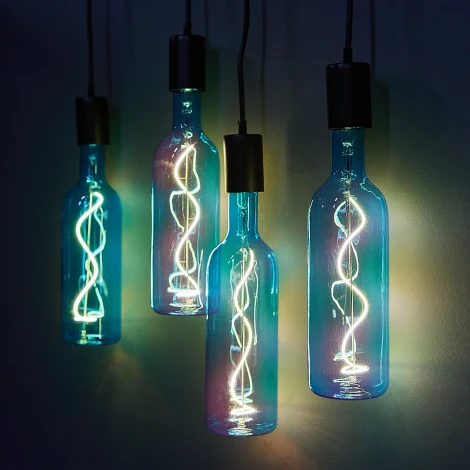 Лампочка светодиодная Uniel LED-SF21-5W/SOHO/E27/CW BLUE GLS77BL