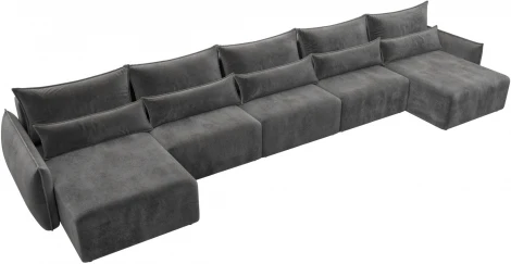 Диван п-образный Лига-051 НПБ МегаЛонг Лига Диванов (Велюр) арт.128680