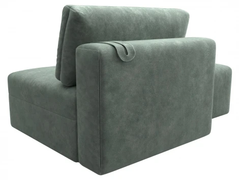 Модули диван и пуф Лига-060 НПБ (ЛДСП,Брус,Фанера,Велюр/Зеленый) Лига Диванов 129604