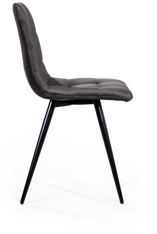 Стул UNO, бархат светло-серый 26/ чёрный конус Top Concept UNO 74639