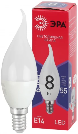 Лампочка светодиодная E14 8W ЭРА LED BXS-8W-865-E14 R