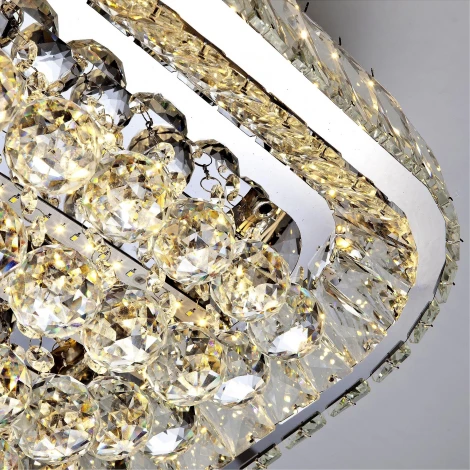 Потолочная люстра светодиодная хрустальная с управлением смарфоном с регулировкой цветовой температуры и яркости LED4U LED4U L033-500 с функцией УД