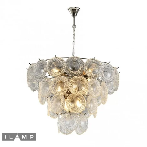 Подвесная люстра каскадная iLamp Rockfeller P2549-12 NIC (220V, на цепи)