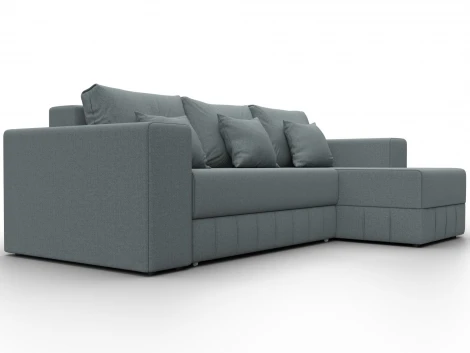 Диван угловой Лига-076 угол универсальный (ДСП/Пластик/Рогожка/Серый) Лига Диванов 129837