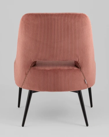 Кресло лаунж Stool Group Бостон велюр рельефный коралловый арт.УТ000039983