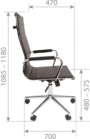 Компьютерное кресло CHAIRMAN 755 (Металл,Экокожа/Красный)