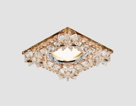 Встраиваемый точечный светильник Ambrella Хрусталь Зеркальный K130 BR