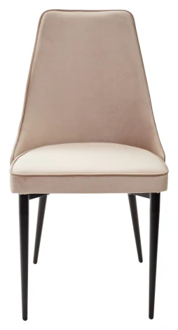 Стул NEPAL-P БЕЖЕВЫЙ #5, велюр/ черный каркас