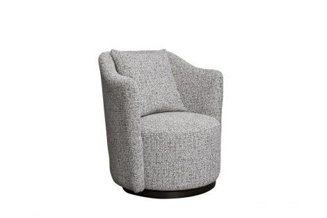 Кресло Verona вращающееся, шенилл серый Seppia-SER/бронза 70*77*80см Garda Decor