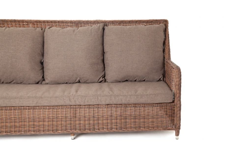 Диван трехместный из искусственного ротанга, цвет коричневый 4SIS Гляссе YH-C3579W-2 brown