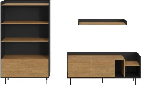 Композиция Look 19 (ЛДСП/Черный) ОГОГО Обстановочка! арт.846115