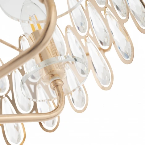 Подвесная люстра хрустальная на штанге Arte Milano Sorrento-2009 372009/6/250/490 GD (220V)