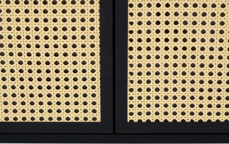 Сервант Male ОГОГО (арт.729915), (МДФ,ЛДСП,Ротанг/Бежевый,Черный)