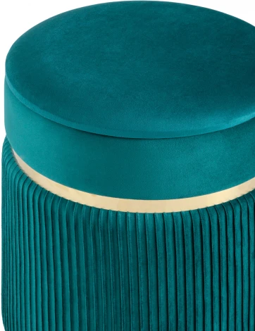 Пуф Миранда с ящиком велюр бирюзовый УТ000035332