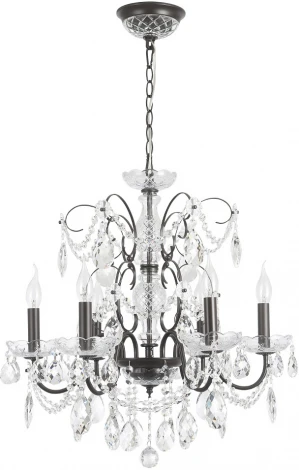 Подвесная люстра Crystal Lux ODELIS SP6 BROWN (220V, подвески, на цепи, подсвечник, свеча)