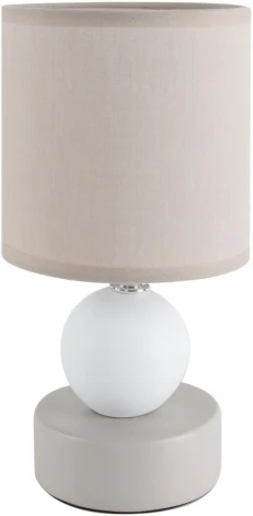 Настольная лампа Lumion Lalana 8180/1T светло-серый, керамика/текстиль E14 1*40W 220V (выключатель, шар, круглые)