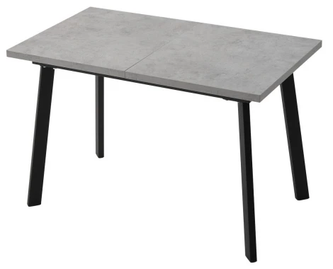 Стол КАНЗАС 120 БЕТОН ЧИКАГО св.серый / Черный каркас M-City 64604