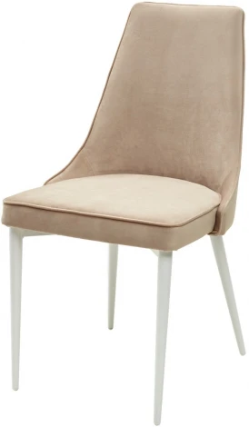 Стул NEPAL-P БЕЖЕВЫЙ #5, велюр/ белый каркас M-City 461MC03822