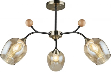 Потолочная люстра на штанге Reluce 02009-0.3-03 AB+BK (220V)